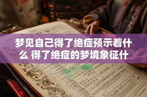 梦见自己得了绝症预示着什么 得了绝症的梦境象征什么