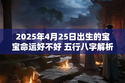 2025年4月25日出生的宝宝命运好不好 五行八字解析 2025年4月25日出生的宝宝命运好不好 五行八字解析