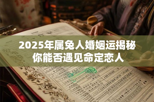 2025年属兔人婚姻运揭秘 你能否遇见命定恋人