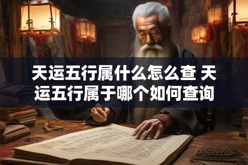 天运五行属什么怎么查 天运五行属于哪个如何查询