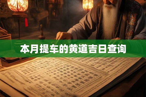 本月提车的黄道吉日查询