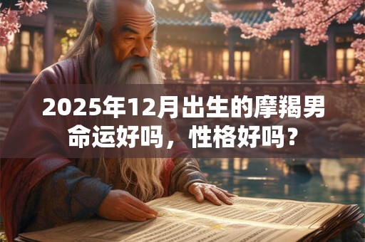 2025年12月出生的摩羯男命运好吗，性格好吗？
