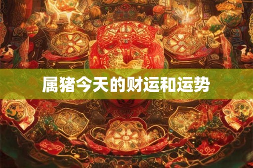 属猪今天的财运和运势
