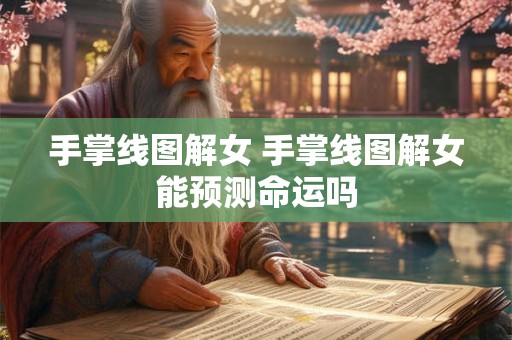 手掌线图解女 手掌线图解女能预测命运吗