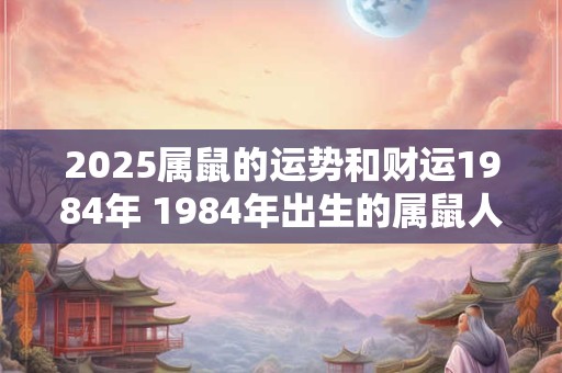 2025属鼠的运势和财运1984年 1984年出生的属鼠人在2025年的运势和财运如何