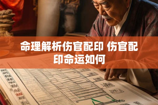 命理解析伤官配印 伤官配印命运如何