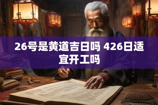 26号是黄道吉日吗 426日适宜开工吗 26号是黄道吉日吗 426日适宜开工吗