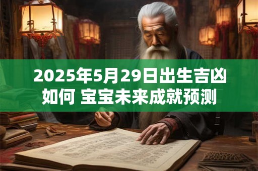 2025年5月29日出生吉凶如何 宝宝未来成就预测