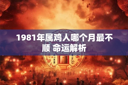 1981年属鸡人哪个月最不顺 命运解析 1981年属鸡人哪个月最不顺 命运解析