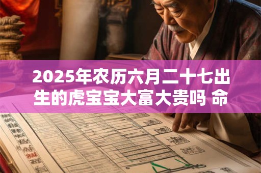 2025年农历六月二十七出生的虎宝宝大富大贵吗 命运如何