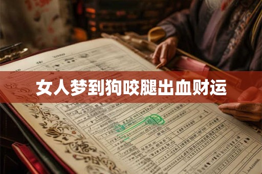 女人梦到狗咬腿出血财运