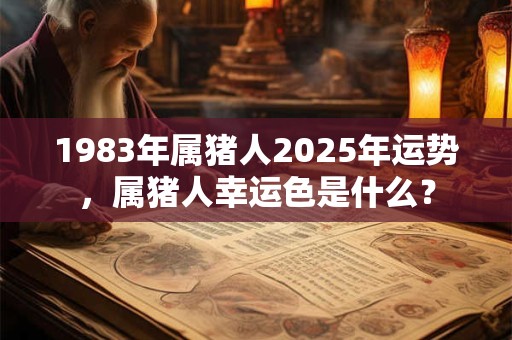1983年属猪人2025年运势,属猪人幸运色是什么? 1983年属猪人2025年运势,属猪人幸运色是什么?