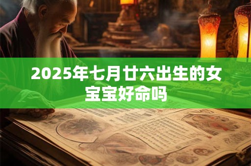 2025年七月廿六出生的女宝宝好命吗
