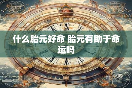 什么胎元好命 胎元有助于命运吗