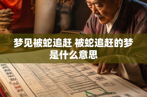 梦见被蛇追赶 被蛇追赶的梦是什么意思