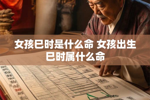 女孩巳时是什么命 女孩出生巳时属什么命