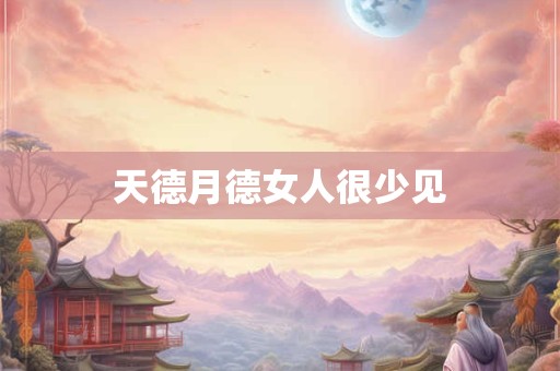天德月德女人很少见