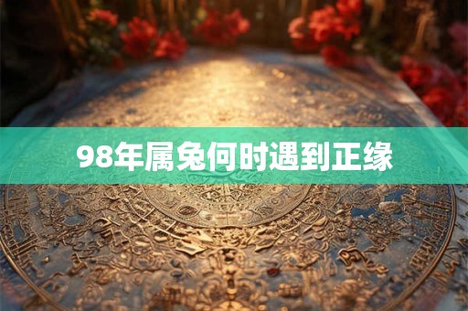 98年属兔何时遇到正缘