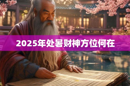 2025年处暑财神方位何在