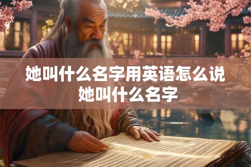 她叫什么名字用英语怎么说 她叫什么名字