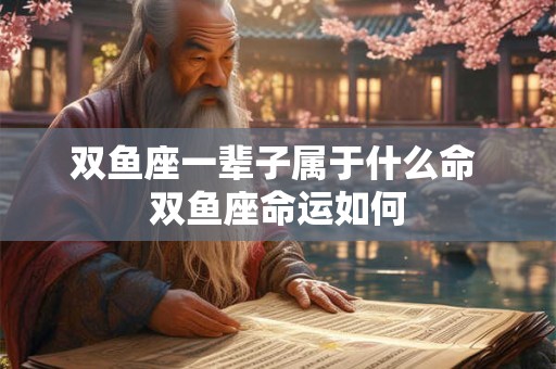 双鱼座一辈子属于什么命 双鱼座命运如何