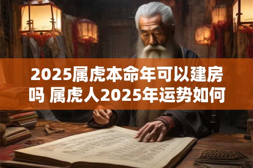 2025属虎本命年可以建房吗 属虎人2025年运势如何
