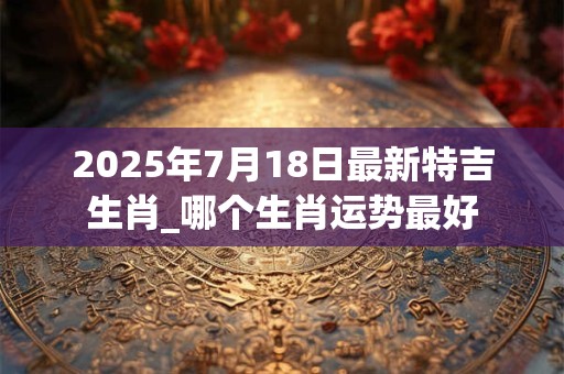 2025年7月18日最新特吉生肖_哪个生肖运势最好
