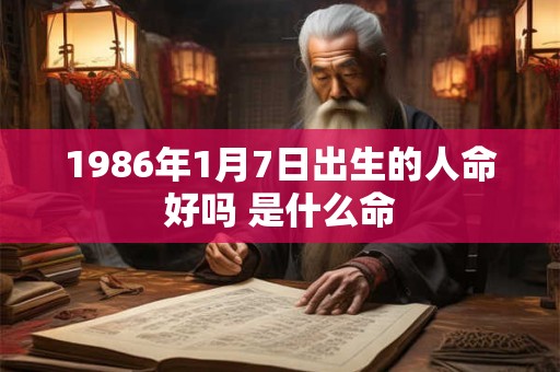 1986年1月7日出生的人命好吗 是什么命