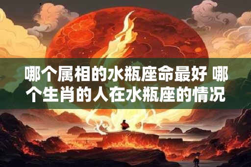 哪个属相的水瓶座命最好 哪个生肖的人在水瓶座的情况下拥有最好的命运