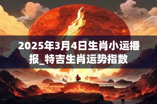 2025年3月4日生肖小运播报_特吉生肖运势指数