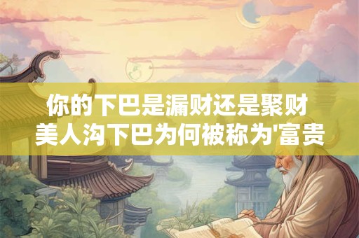 你的下巴是漏财还是聚财 美人沟下巴为何被称为'富贵相'
