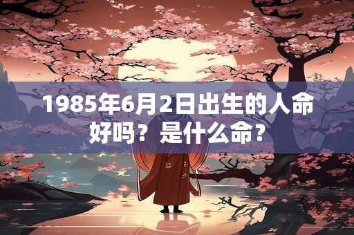 1985年6月2日出生的人命好吗?是什么命? 1985年6月2日出生的人命好吗?是什么命?