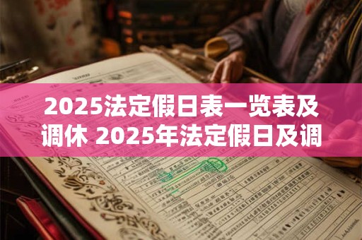 2025法定假日表一览表及调休 2025年法定假日及调休安排