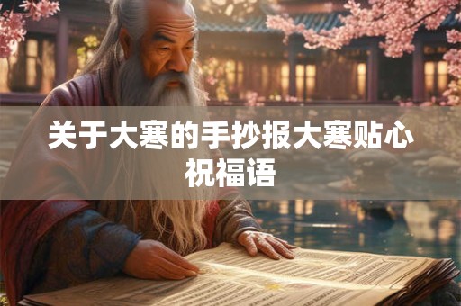 关于大寒的手抄报大寒贴心祝福语