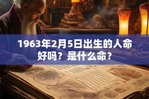 1963年2月5日出生的人命好吗？是什么命？