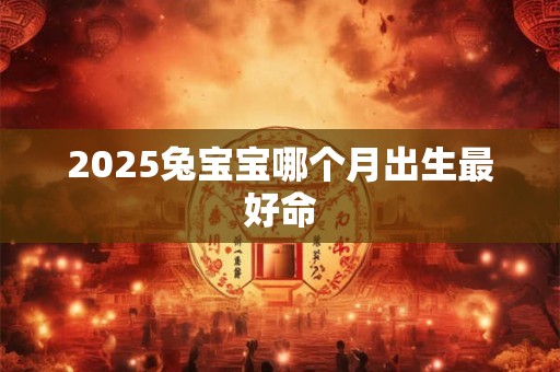2025兔宝宝哪个月出生最好命