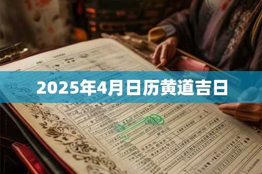 2025年4月日历黄道吉日 2025年4月日历黄道吉日