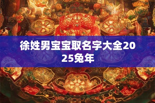 徐姓男宝宝取名字大全2025兔年 徐姓男宝宝取名字大全2025兔年