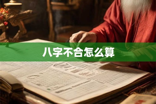 八字不合怎么算 八字不合怎么算