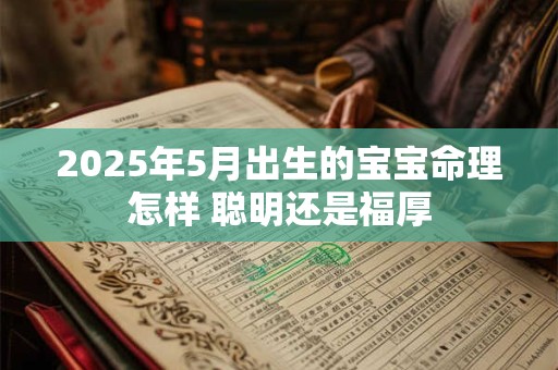 2025年5月出生的宝宝命理怎样 聪明还是福厚