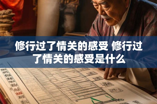 修行过了情关的感受 修行过了情关的感受是什么 修行过了情关的感受 修行过了情关的感受是什么