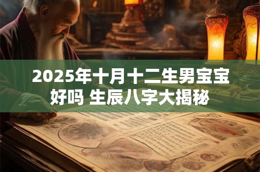 2025年十月十二生男宝宝好吗 生辰八字大揭秘