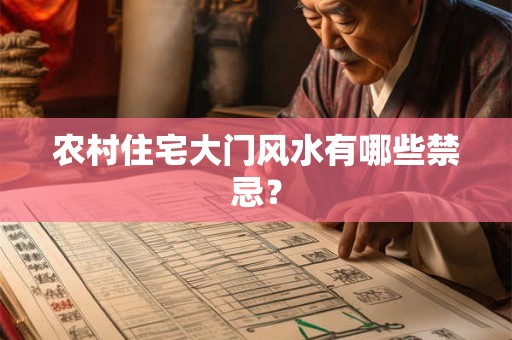 农村住宅大门风水有哪些禁忌？