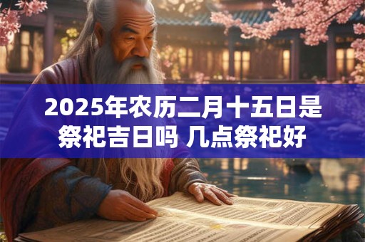2025年农历二月十五日是祭祀吉日吗 几点祭祀好