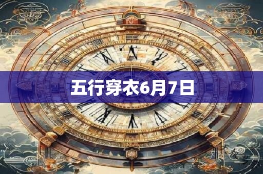五行穿衣6月7日