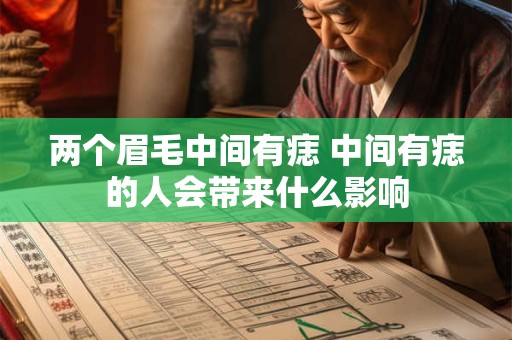 两个眉毛中间有痣 中间有痣的人会带来什么影响