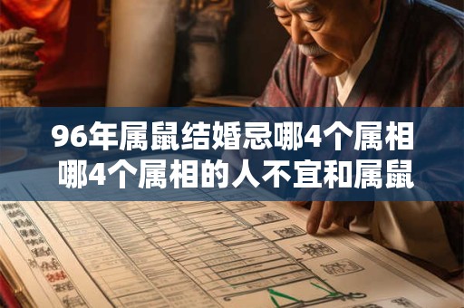 96年属鼠结婚忌哪4个属相 哪4个属相的人不宜和属鼠的人在96年结婚
