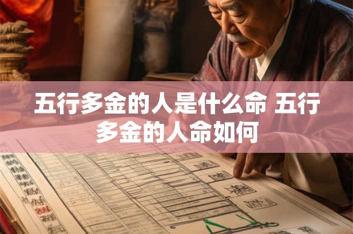 五行多金的人是什么命 五行多金的人命如何