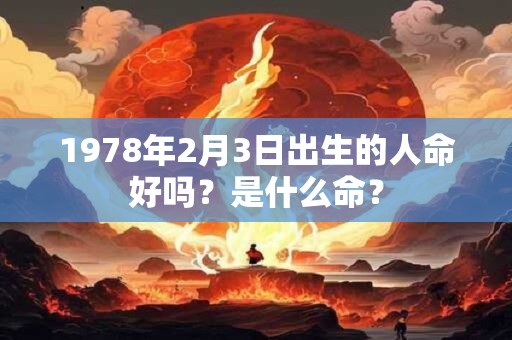 1978年2月3日出生的人命好吗?是什么命? 1978年2月3日出生的人命好吗?是什么命?