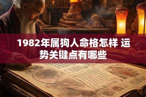 1982年属狗人命格怎样 运势关键点有哪些